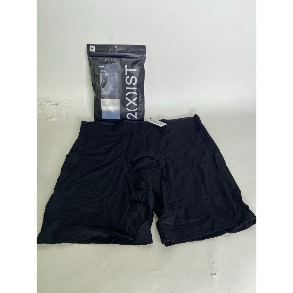 2xist Modal Luxe Boxer Brief 6in Underwear Black Beauty Mens Size M